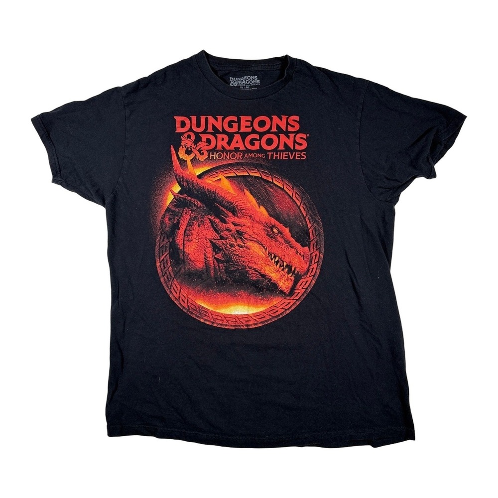 Dungeons Dragons Honor Among Thieves Black Dragon T Shirt XL Mens‎